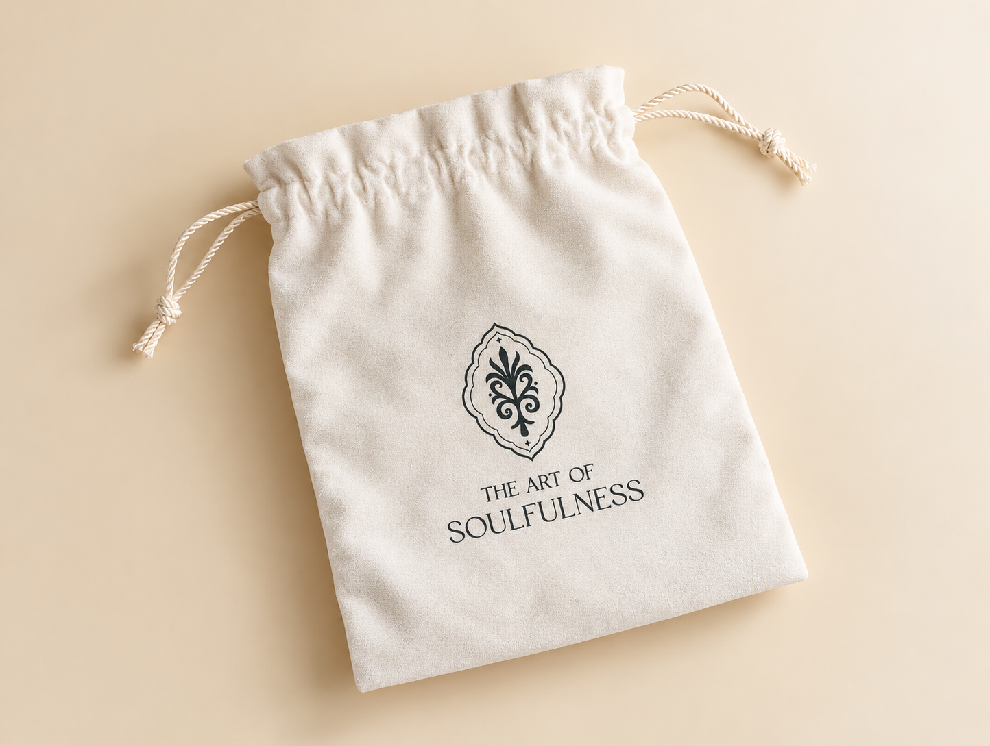 golden wildlife oracle drawstring pouch
